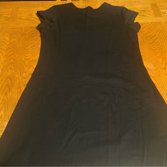 The Territory Ahead Pima Cotton Mini Short Sleeve Dress in Black Sz M Comfort - Picture 11 of 14